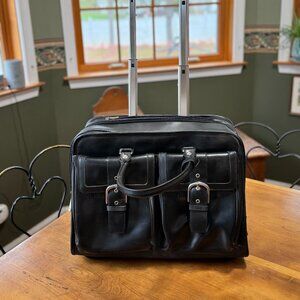 NWT Franklin Covey rolling leather briefcase